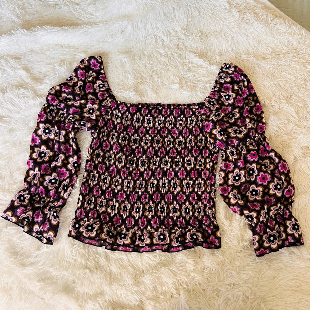 I.N. Purple and Black Floral noise size S